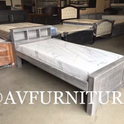 Twin Bed And Memory Foam Mattress 