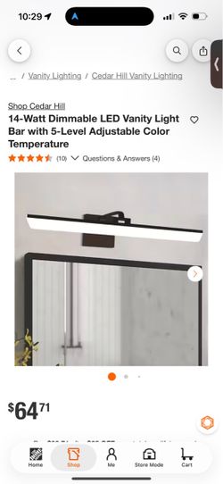 Cedar Hill 14-Watt Dimmable LED Vanity Light Bar with 5-Level Adjustable Color Temperature