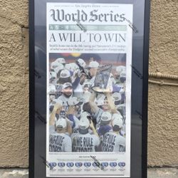 2025 Dodgers World Champions Framed Newspaper Copy