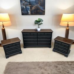 Dresser And nightstands Set Refinished
