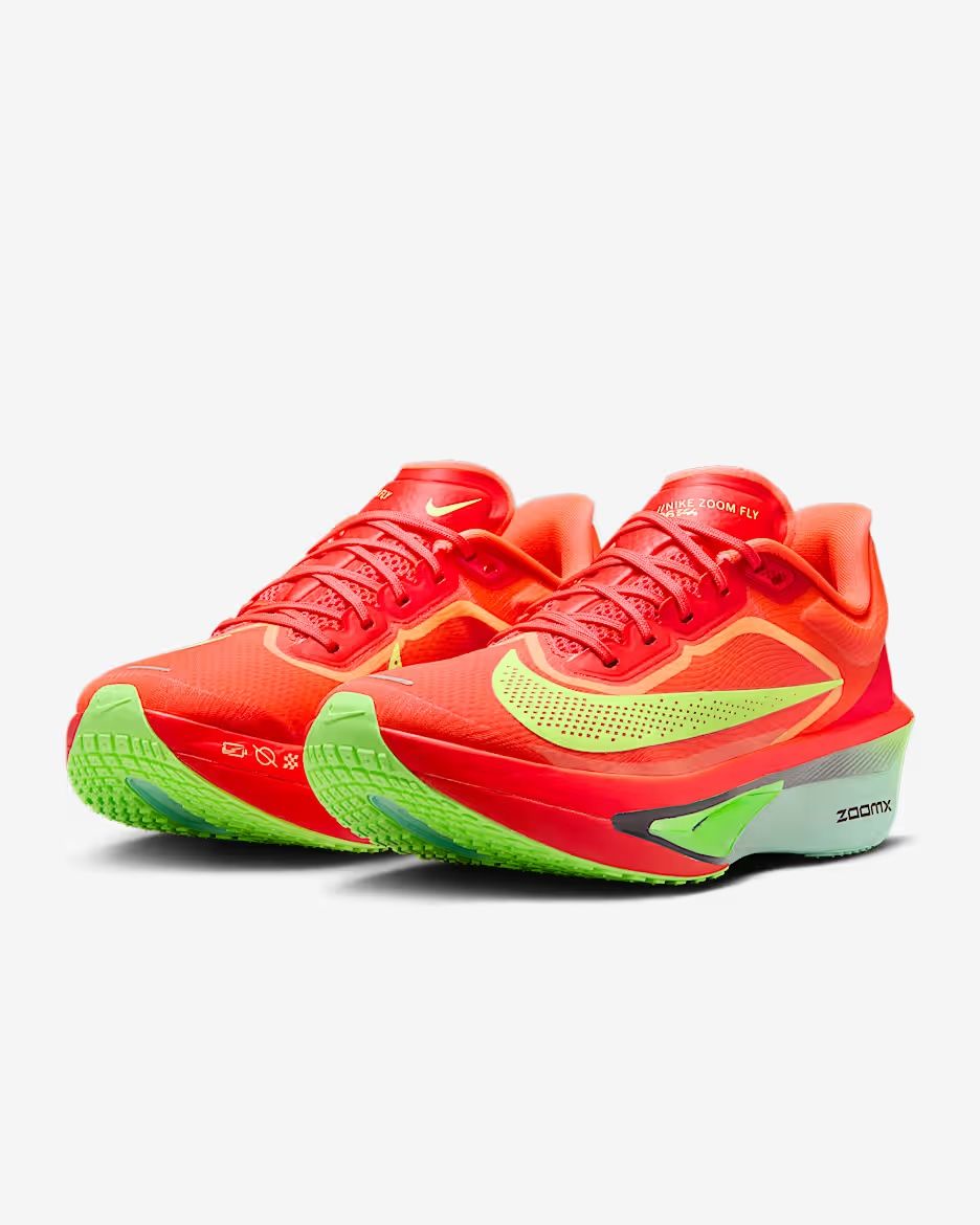Nike Zoom Fly 6 Bright Crimson/Lime Blast Shoes FN8455-601 NBY Women’s Size 7