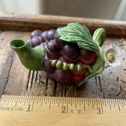 Vintage Miniature Tea Pot Grape Bunch, Bone China