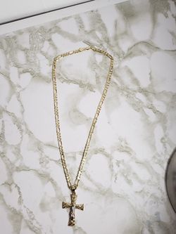 Gold chain with charm