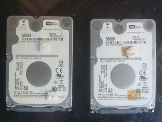 Two 500gb Hard Drives 150 each