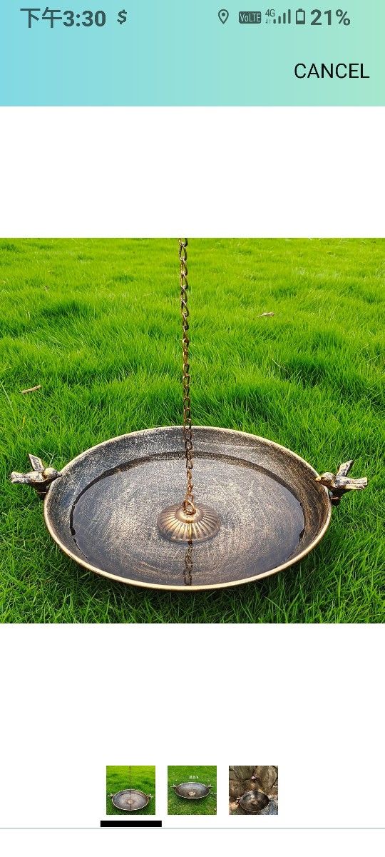 12.8 in Rain Chain Basin,Replacement for Standard Rain Chain Anchors,Outdoor Garden Yard Decor
