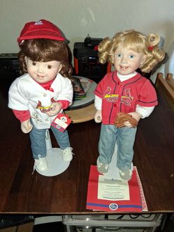 2 Piece Vintage 2000's Aston-Drake MLB "Mark McGwire" Collectible Dolls. 1 comes new with tags (NWT) and the other has the Certificate of Authenticity