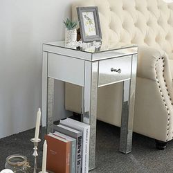 Set Of Mirrored End Tables/ Nightstands