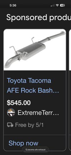 AFE Tacoma 4th gen exhaust