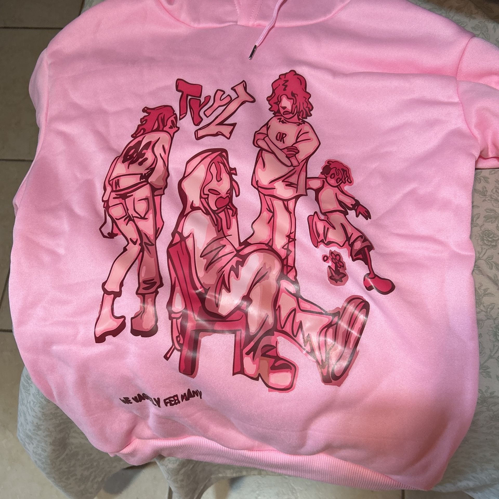Pink street fashion hoodie