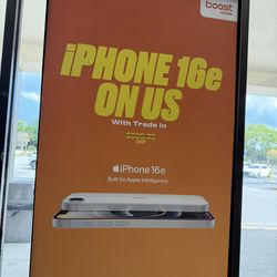 iPhone 16e black ONLY WHEN YOU SWITCH WITH BOOST MOBILE