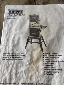 12” craftsman band saw