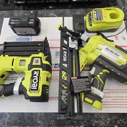Ryobi NAIL GUN 18G AND 15G , Battery & Charger COMBO SET