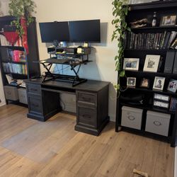 Desk and Bookshelves