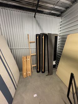 West Elm king size mattress with head and foot board