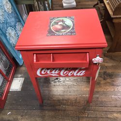 Repurposed Sewing Machine Cabinet  Coca-Cola
