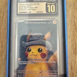 Pikachu Van Gogh Pokemon Black Label 10 CGC Promo