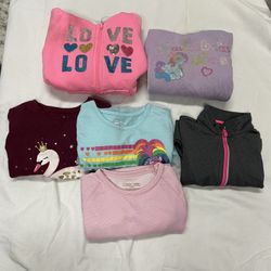 6 Girls Tops All Long Sleeved 