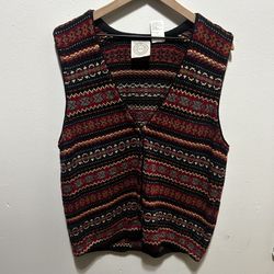 Vintage Knitted Vest Size XL 