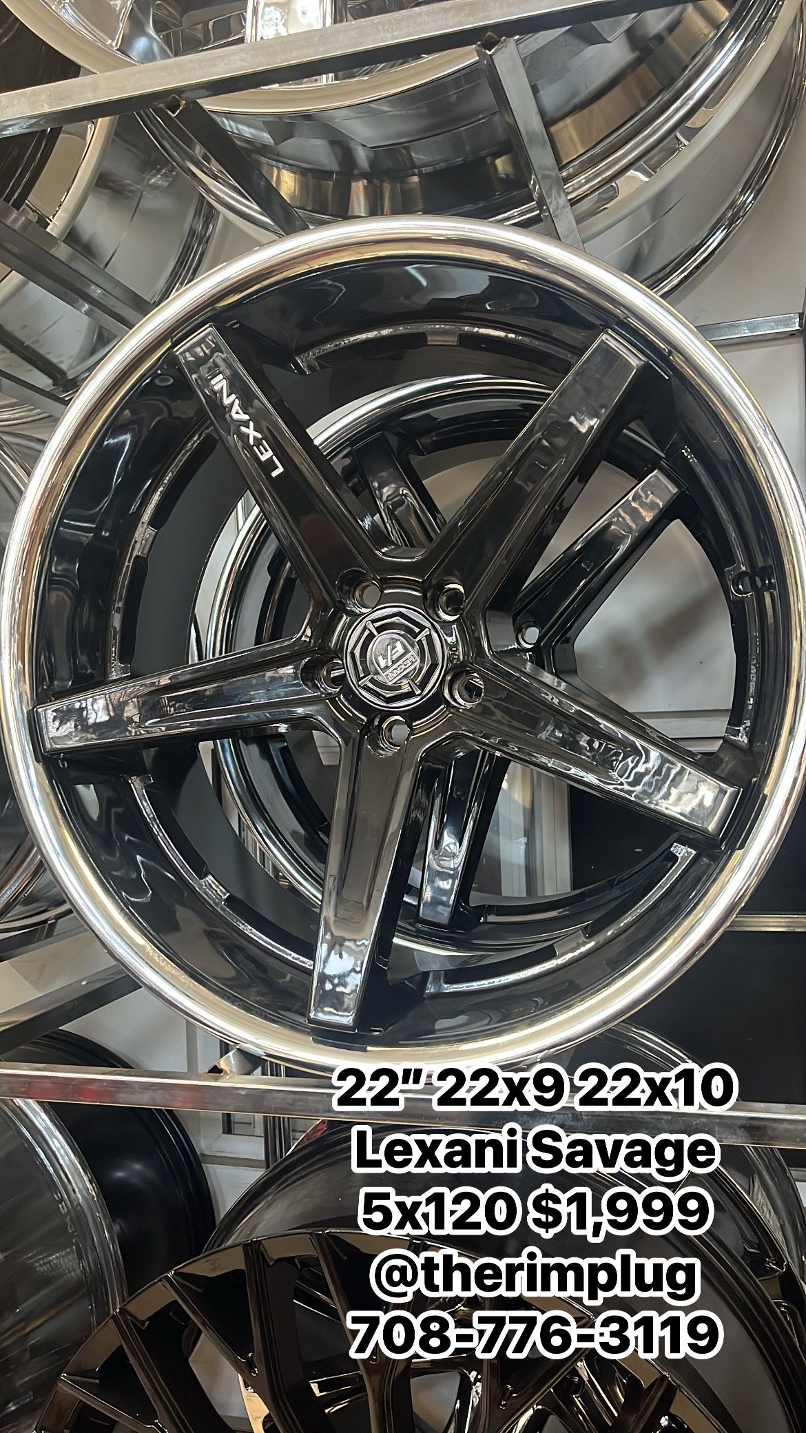 22 Inch Staggered Lexani Wheels 5x120