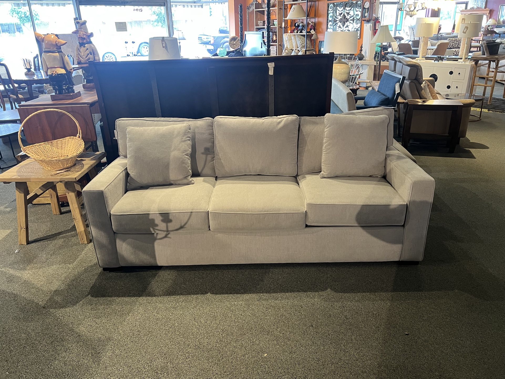 SOFA Macy's Light Grey 86"3- Seater Sofa • AS IS - SKU: GAUYF9