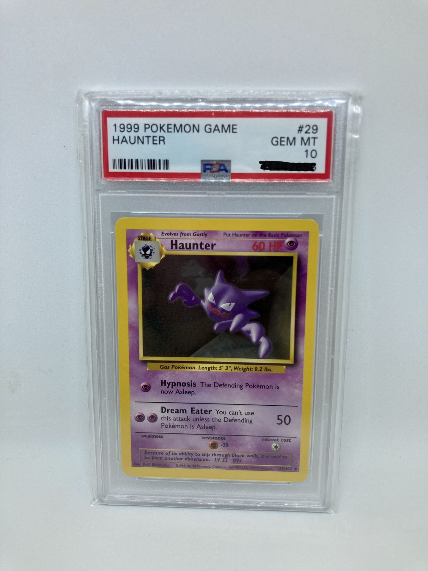 1999 Pokemon Base Set Haunter PSA 10 Gem Mint Rare