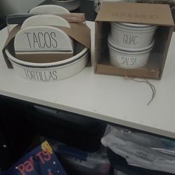 Rae Dunn TACOS, TORTILLAS, GUAC and SALSA