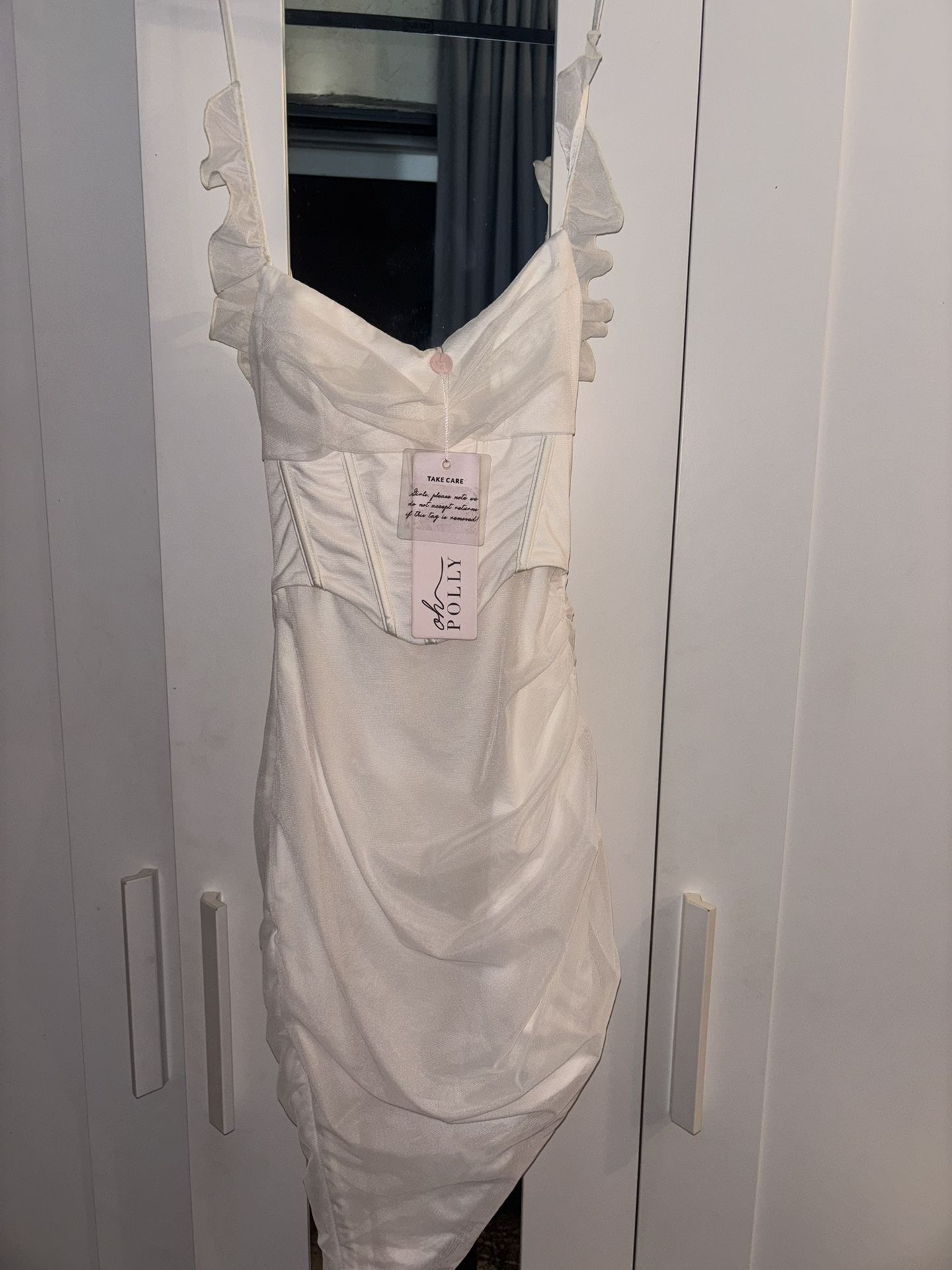 Oh Polly White Dress Size Small 4