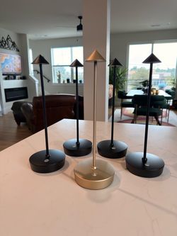 Cordless LED Table Lamps Set of 5