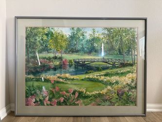 Set of 3 Leslie Avalos 1987 Original Watercolor Landscape Paintings
