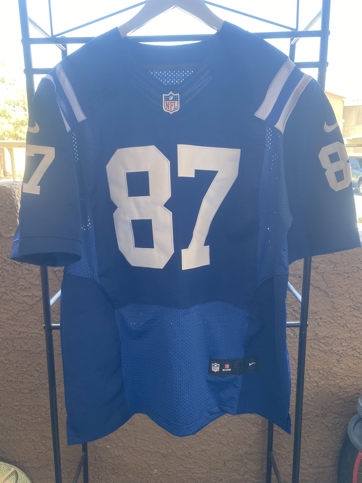 Nike On Field Blue Indianapolis Colts Reggie Wayne Jersey Size 48