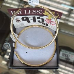 10kt Large Hoop Earrings 