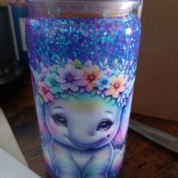 Elephant Snow Globe Tumbler 