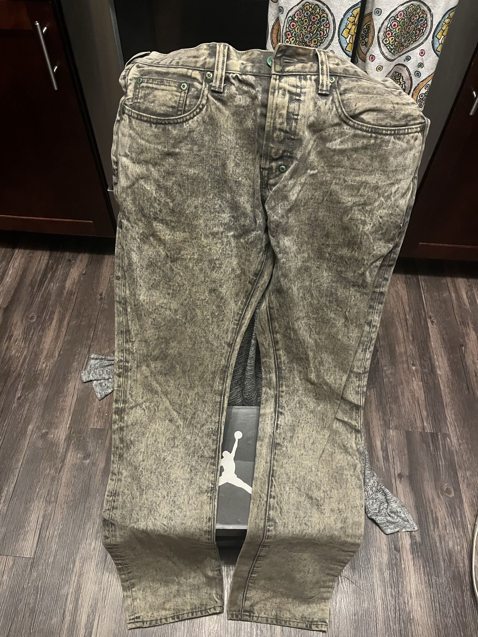 men’s prps grey denim jeans size 33 waist 34 length 100 for Sale in