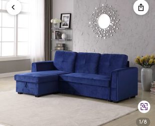 blue couch/ love seat