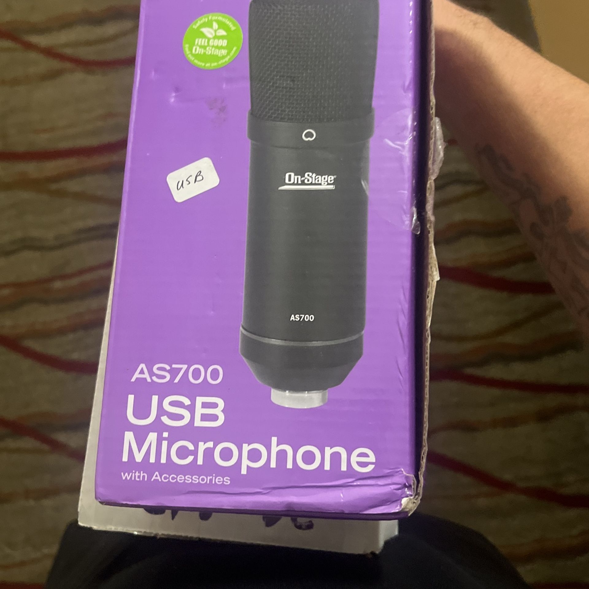 New Never Used USB Microphone On Stage AS700