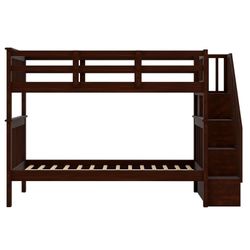 Kids Twin Bunk Bed With Steps
