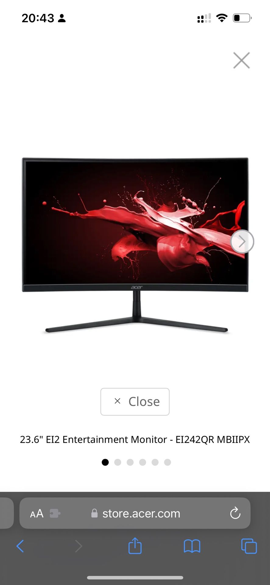 Acer Gaming Monitor Brand New