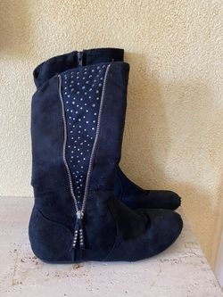 Justice girls’ size 7 black tall boots