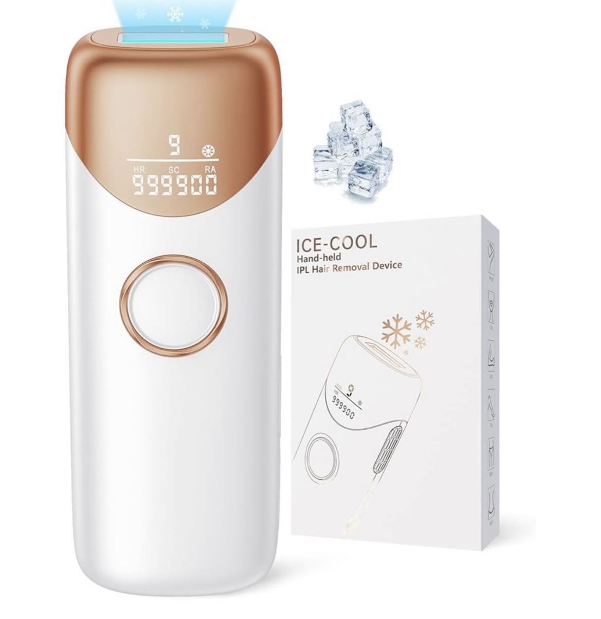 New Laser Hair Removal with 5℃ Ice Cooling, Painless IPL Laser Hair Removal Device 3 In 1