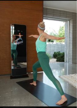 Fitness Mirror with dumbbells