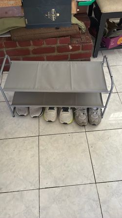 11D 27”w 14”h canvass shoe rock gray