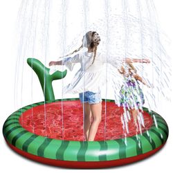 Sprinkler for Kids, 65in Outdoor Inflatable Sprinkler Pool for Kids Sprinkler Kiddie Pool Toy, Kids Pool Toddlers Wading 9 Months and up Boys Girls La