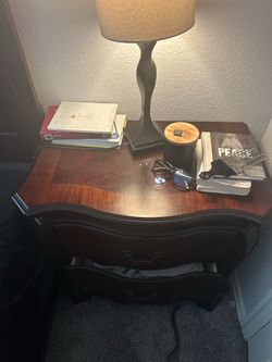 Night stand, dark brown premium wood,