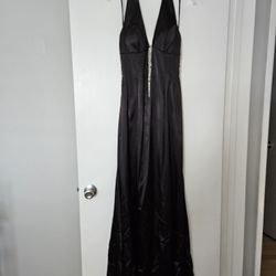 Black Halter Gown 