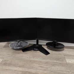 Dual 24in IPS Monitors + Stand (Quality)