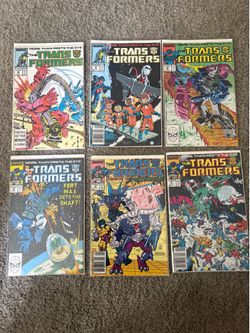 Vintage 1980s transformers comic books