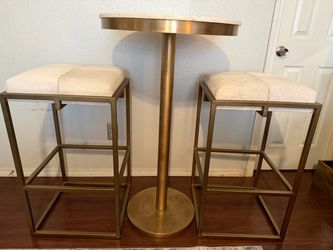 Marble & Brass Bistro Set