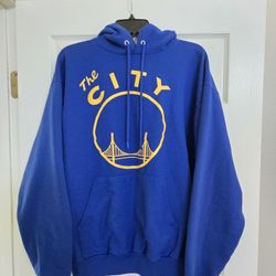 Golden State Warriors The City Hoodie Pullover Men’s Large Blue GS NBA Hanes
