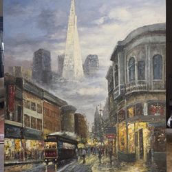 CityScape 36x42 Oil painting