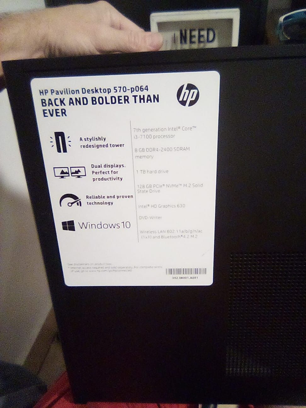 HP DESKTOP WITH MONITOR AN KEYBOARD $450